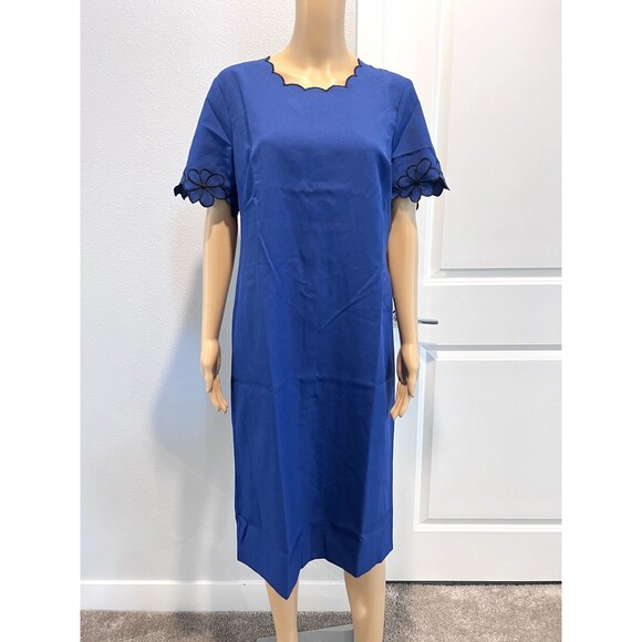 Anthony Richards Women 2-Piece Set Suit Embroidered Blazer & Dress Blue Size 16 - Picture 11 of 16